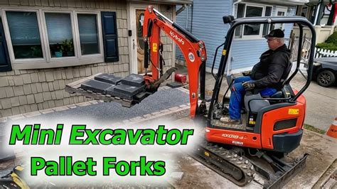 mini excavator with forks|homemade mini excavator attachments.